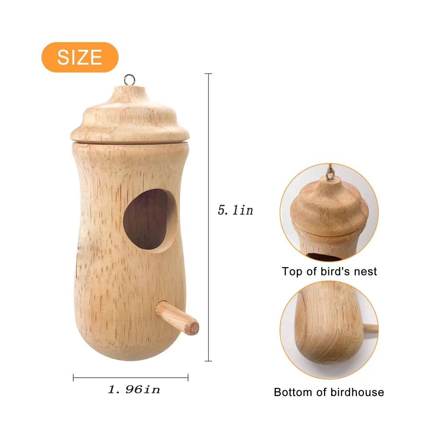 Hanging Wooden Birdhouse 3