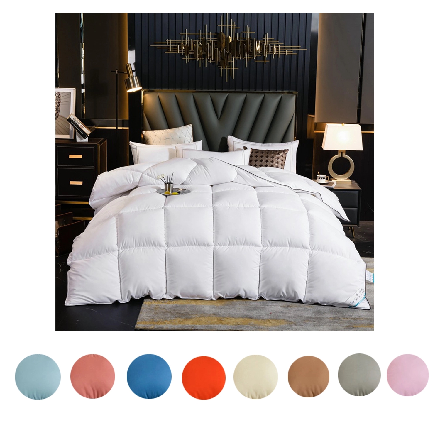 Lightweight Goose Feathers Down Comforter Duvet 2
