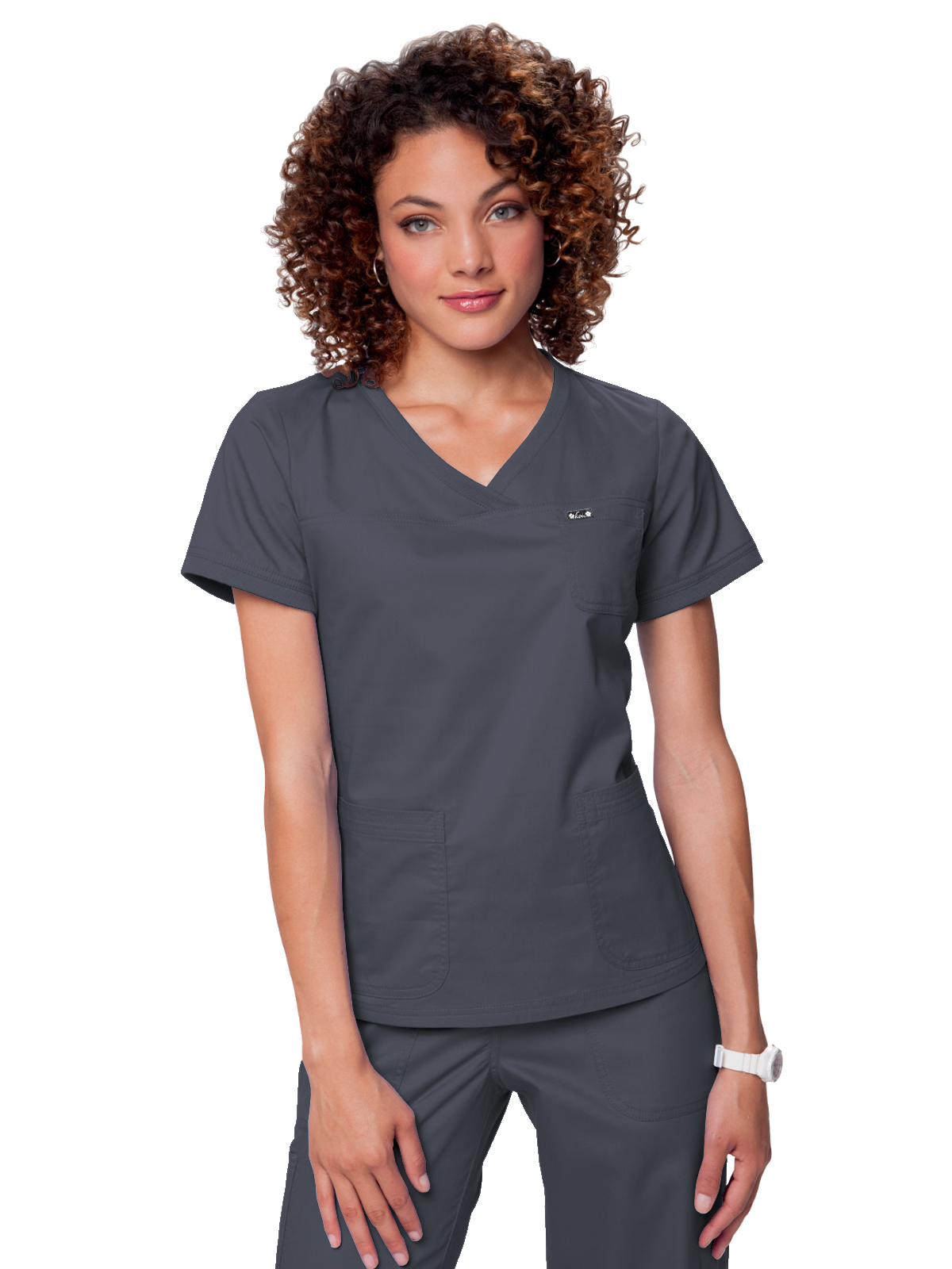 koi - Classics - Women's Three-Pocket Soft Rib Trim V-Neck Nicole Top 25