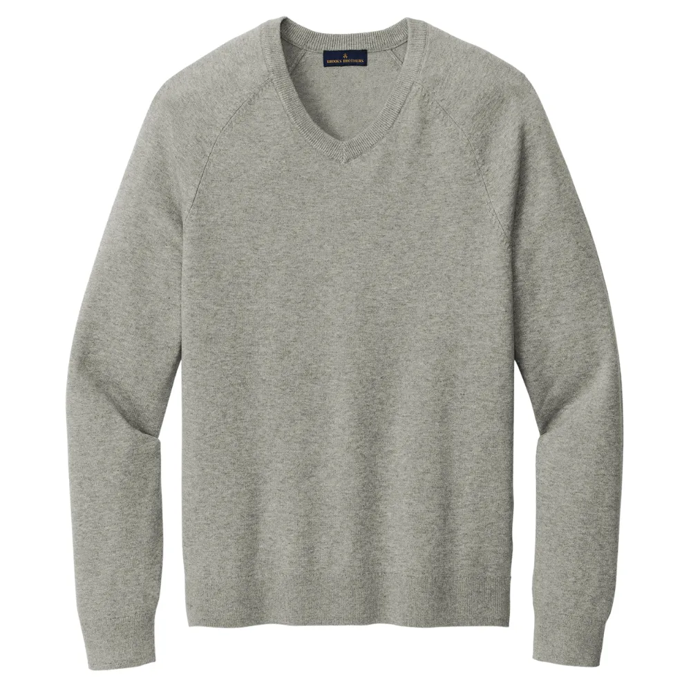 Brooks Brothers(R) Cotton Stretch V-Neck Sweater 6