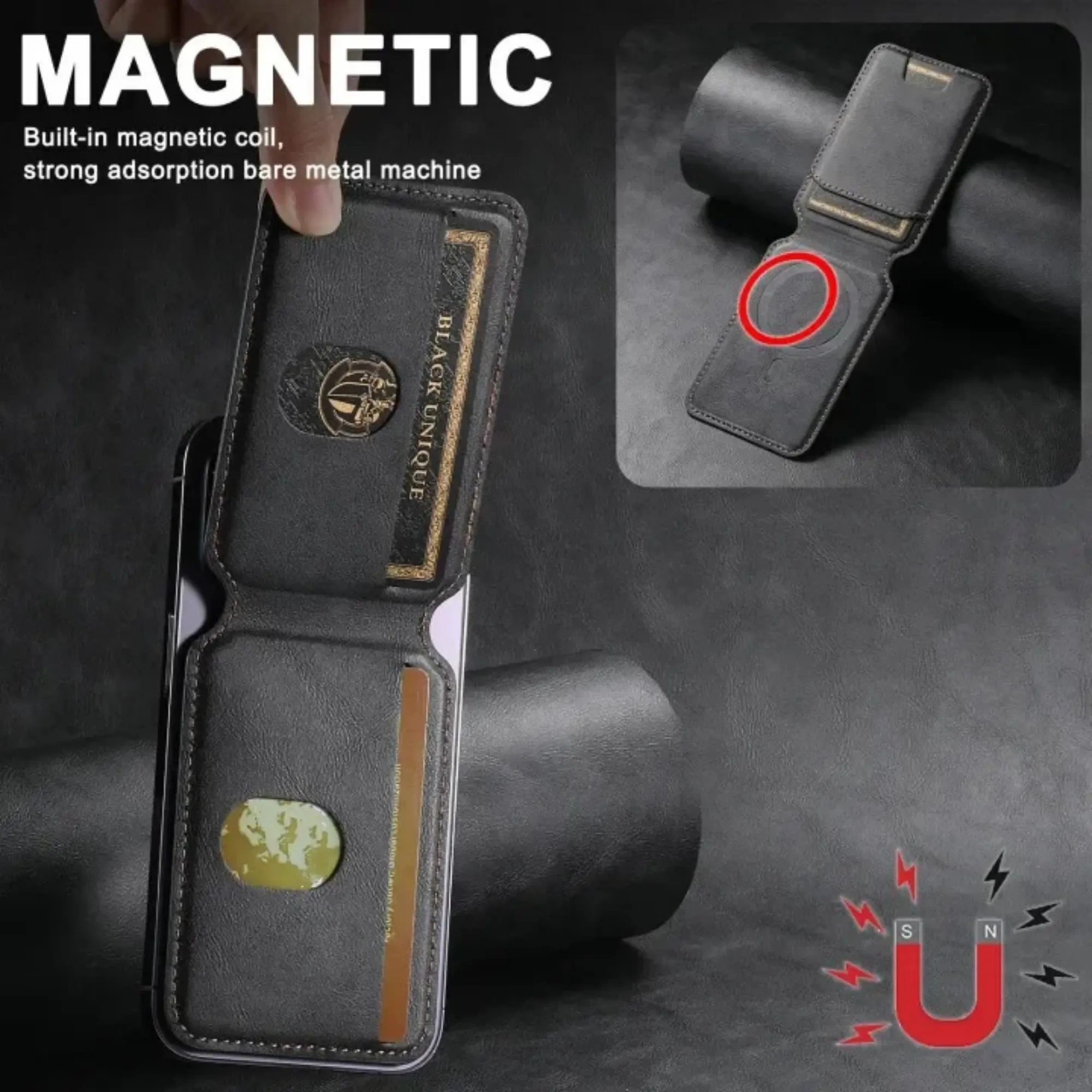 Mobile Phone Magnetic Card Holder 2-in-1 2