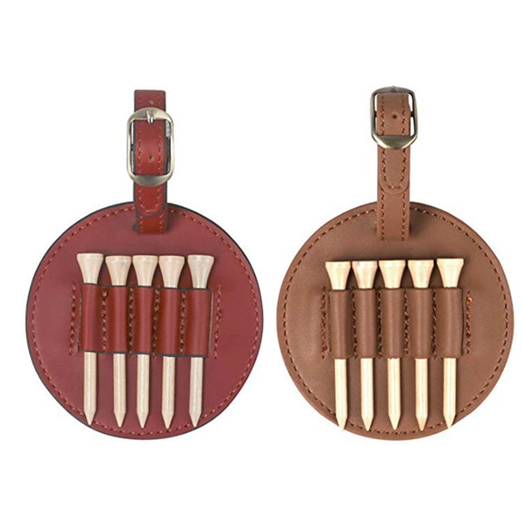 PU Leather Golf Tee Holder Bag 4