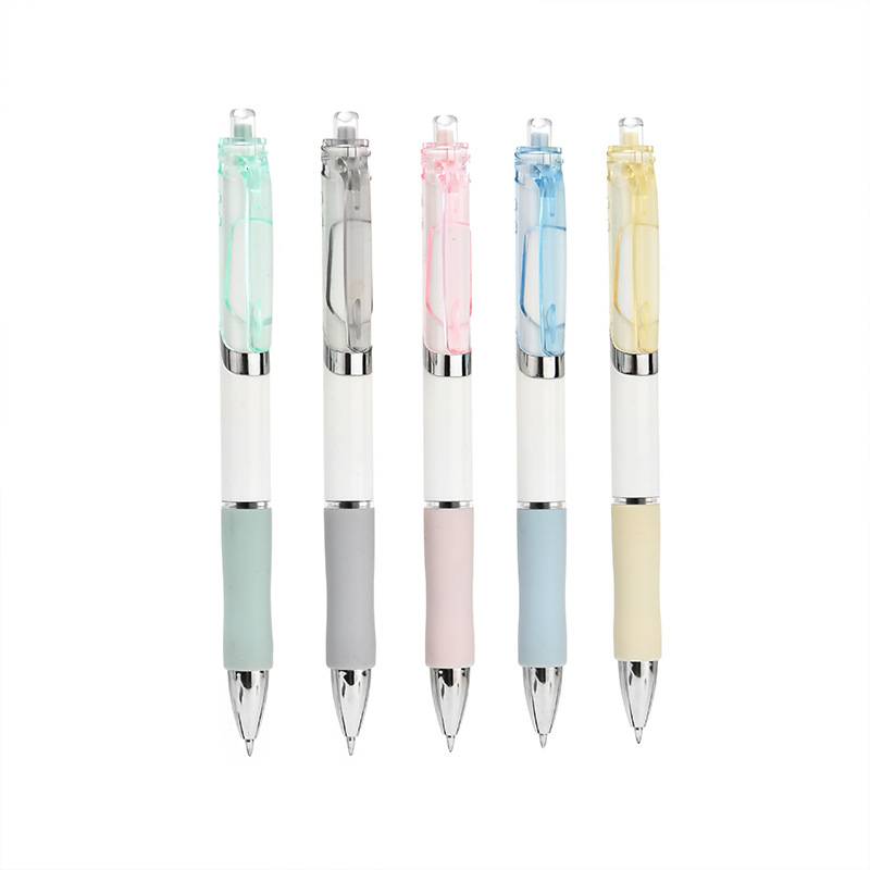 0.5mm Macaron Retractable Ballpoint Pen w/ Silicone Grip 13