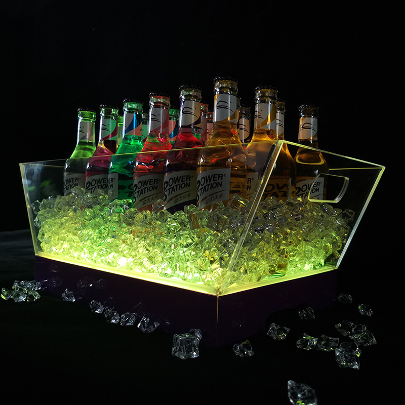 24pcs Bottle Trapezoidal Colorful Gradient Led Ice Bucket 4