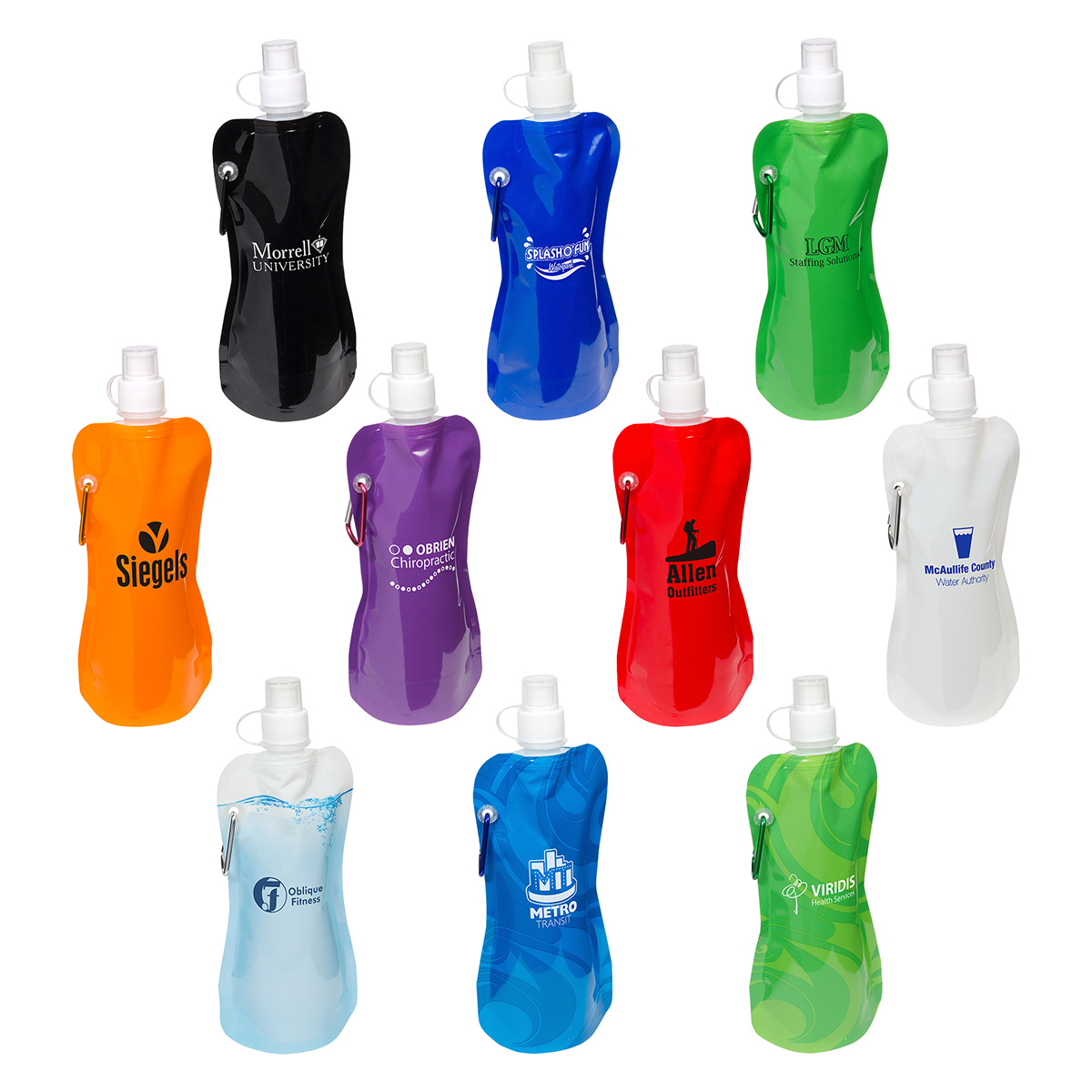 Flex Foldable 16 oz Water Bottle with Carabiner 8
