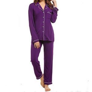 Women's Pajama Sets Long Sleeve Button Down Sleepwear 2