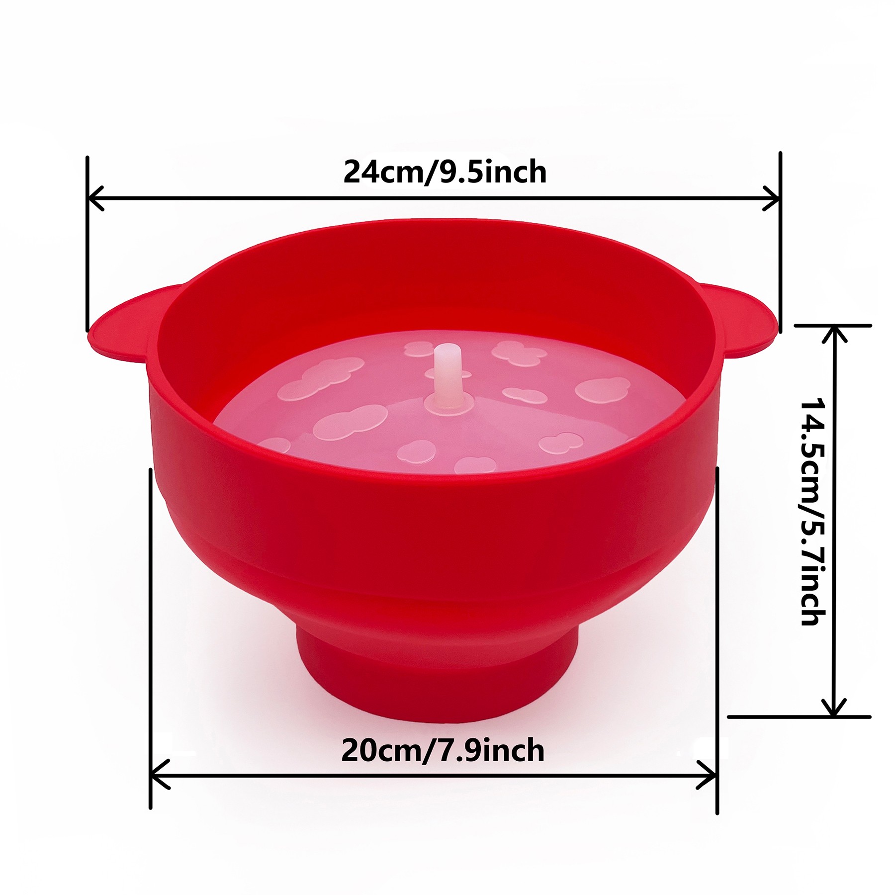 Silicone Popcorn Bowl With Lid 3