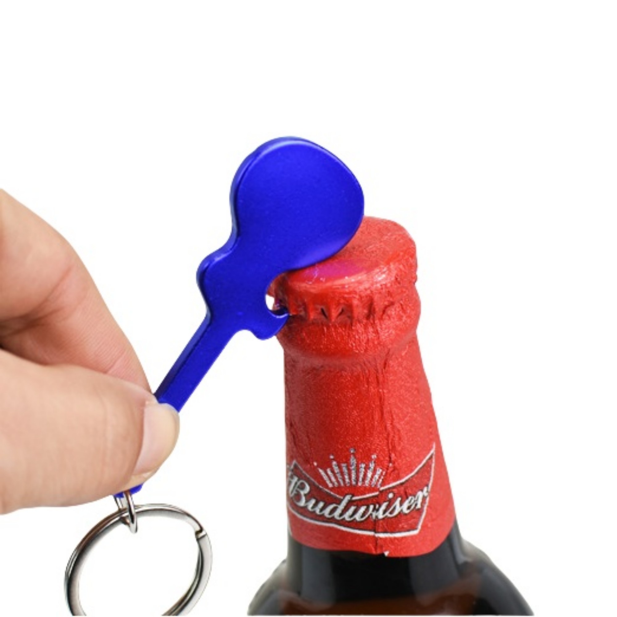 Guitar Bottle Opener With Keychain, custom keychain with logo imprint 4