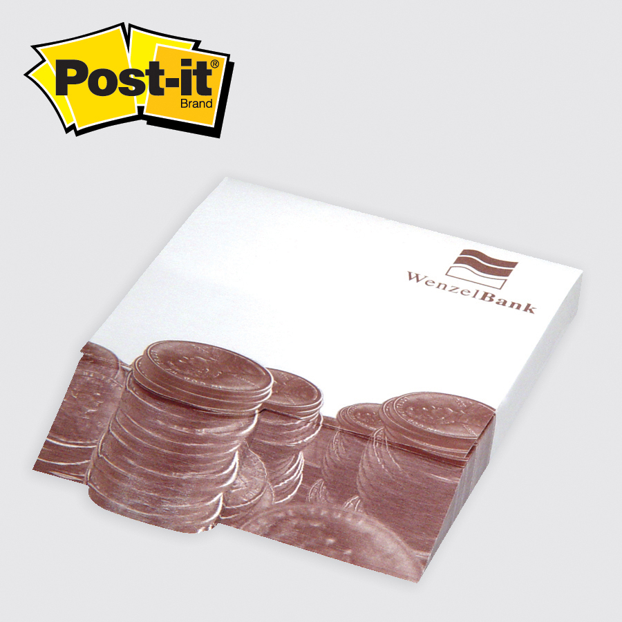 Post-it® Custom Printed Angle Note Pads mdash; Pill - 4 x 3-3/4   Pill 1