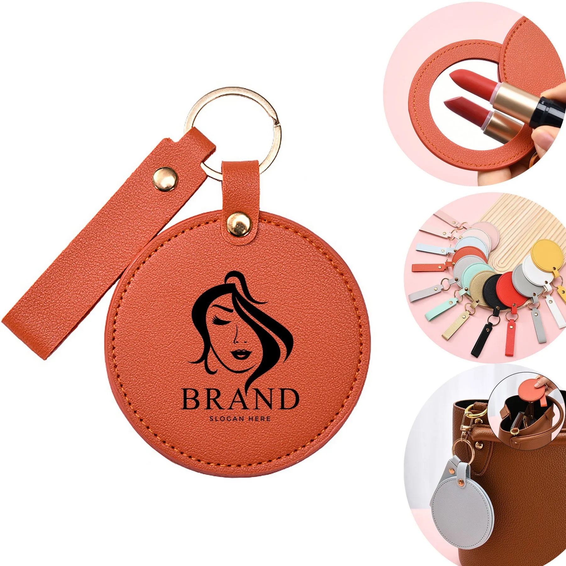 Circle leather key tags 2