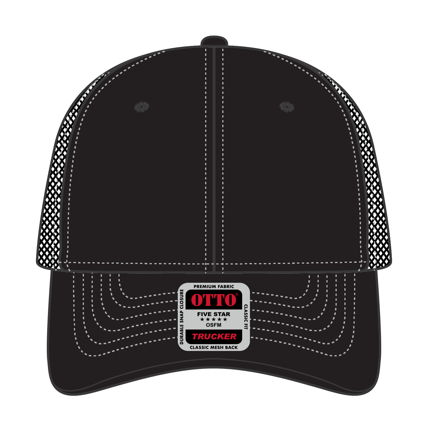 OTTO CAP® 6 Panel Low Profile Mesh Back Trucker Hat 8