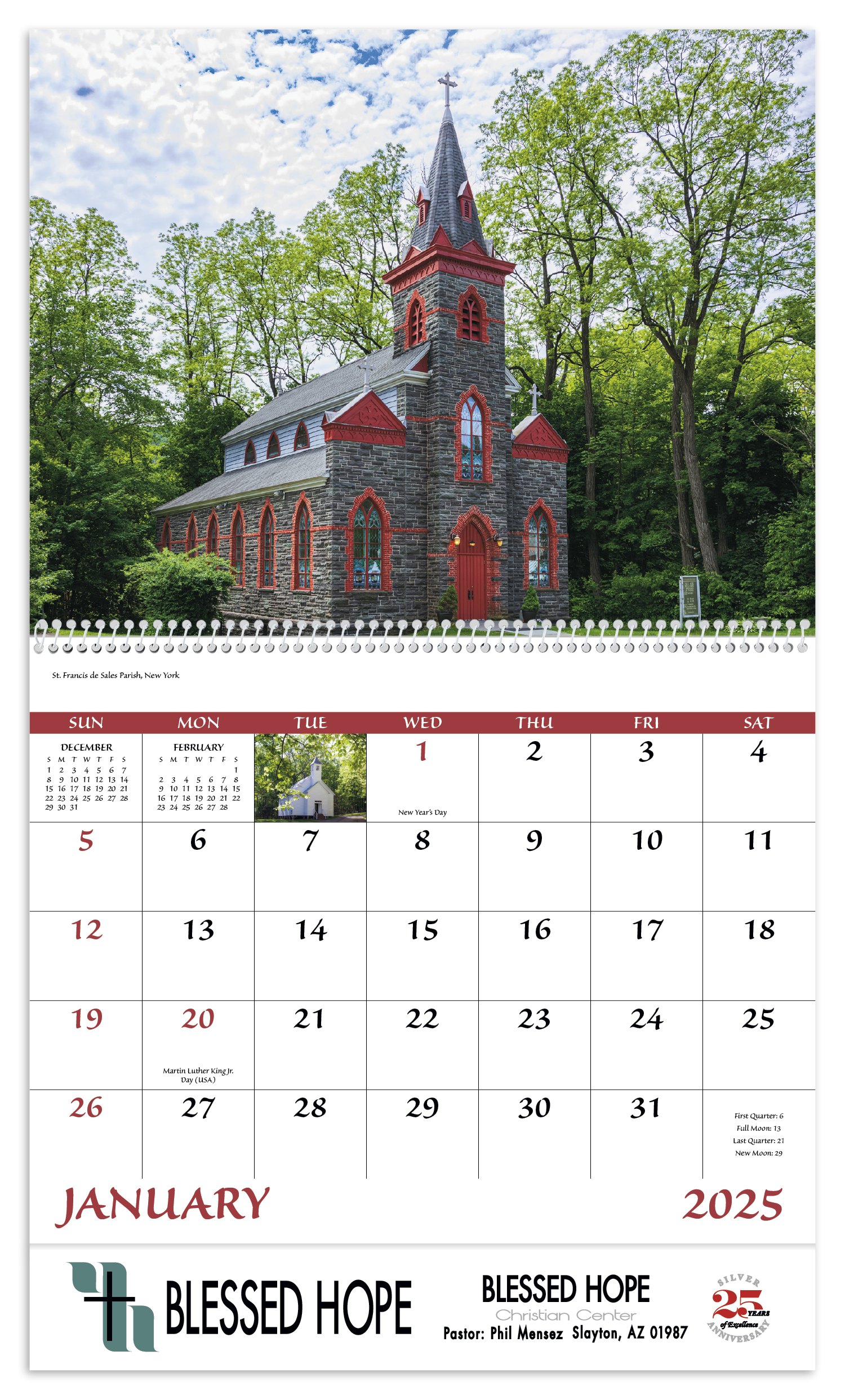 Good Value™ Scenic Churches - Spiral Calendar 33