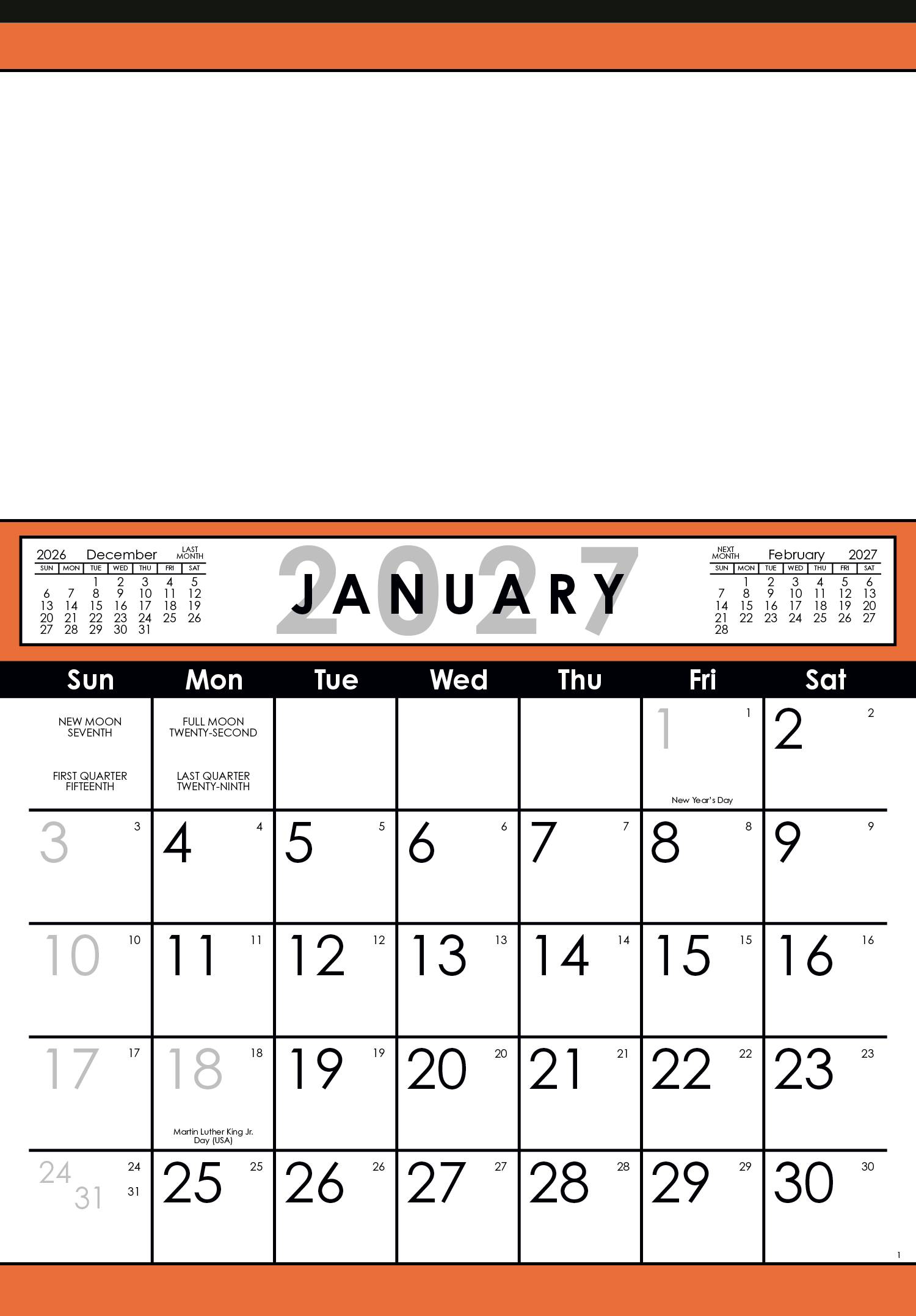 Skinner & Kennedy® Commercial 12-Sheet Calendar 3