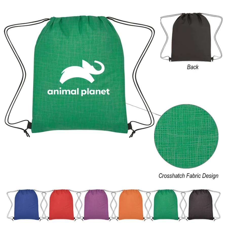 Crosshatch Non-woven Drawstring Bag 1