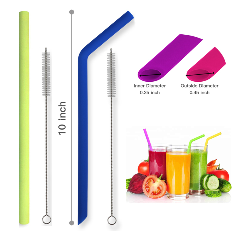 Silicone Straw With A Brush 1
