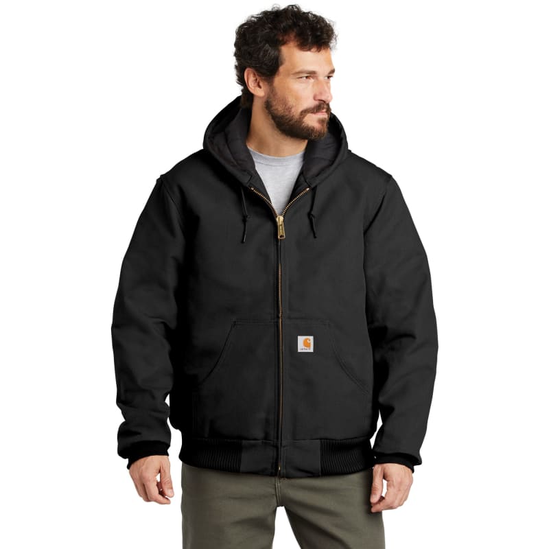 Carhartt Tall Quilted-Flannel-Lined Duck Active Jac. 8