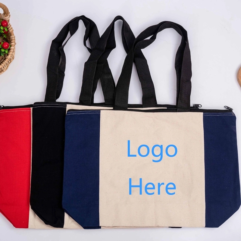 Custom Cotton Canvas Tote Bag, custom tote bag with logo imprint 1