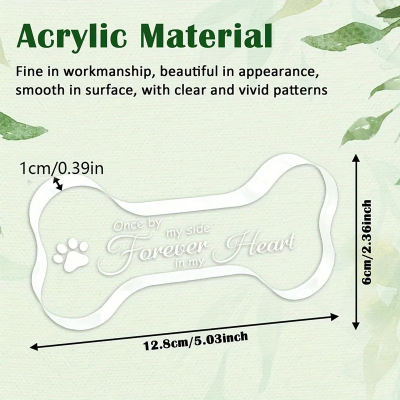Acrylic Bone Shape Pet Memorial Gift 5