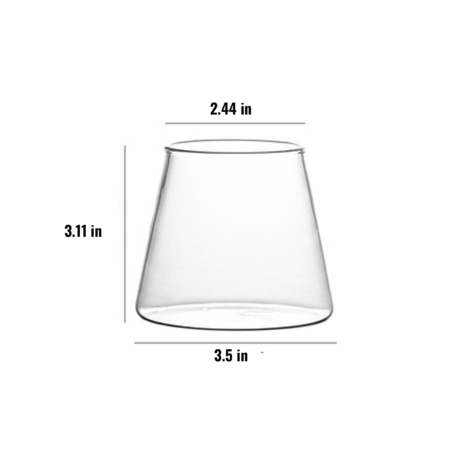 9.5 oz Mount Fuji Shape Wine Glass 3