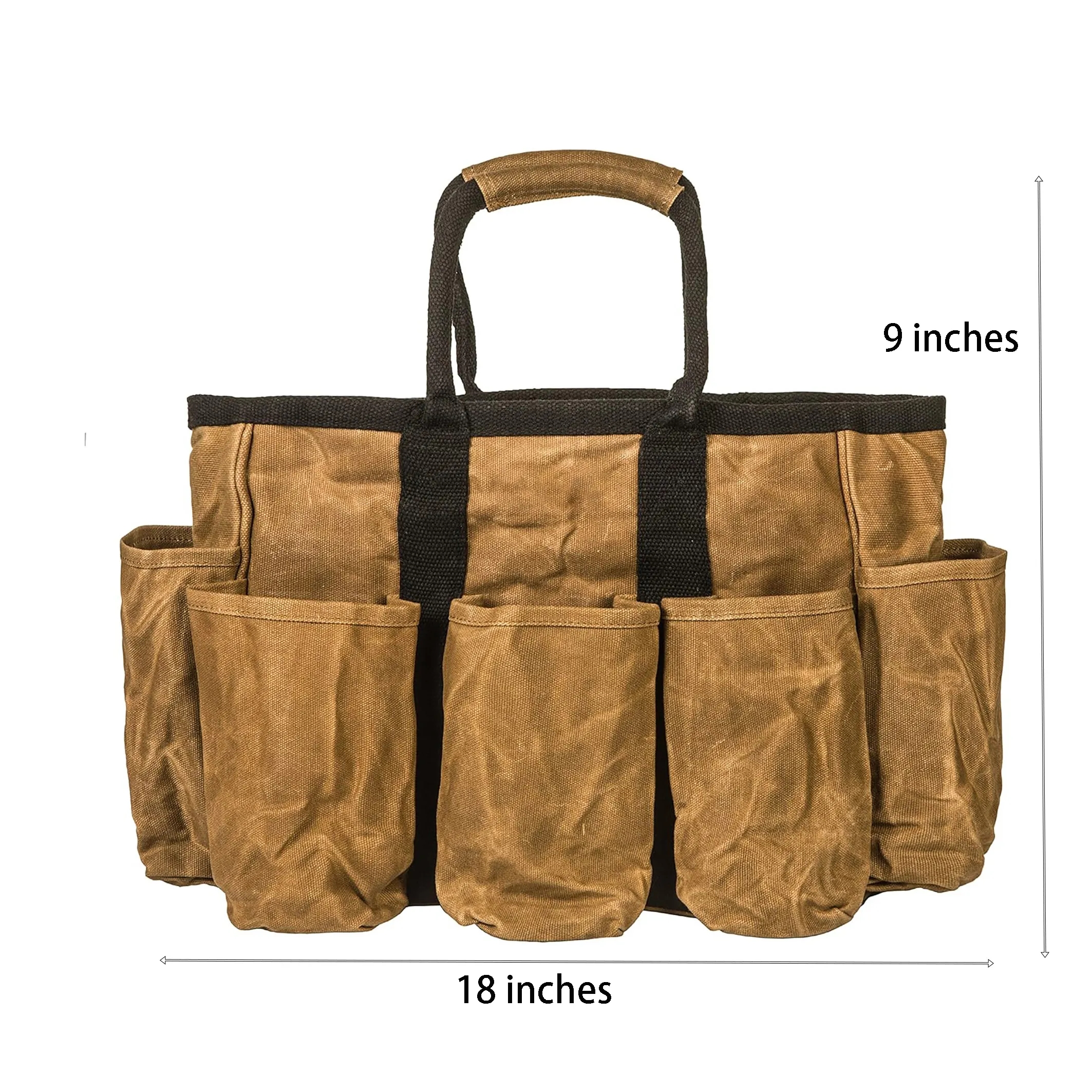 14" Waxed Canvas Garden Tool Bag 3