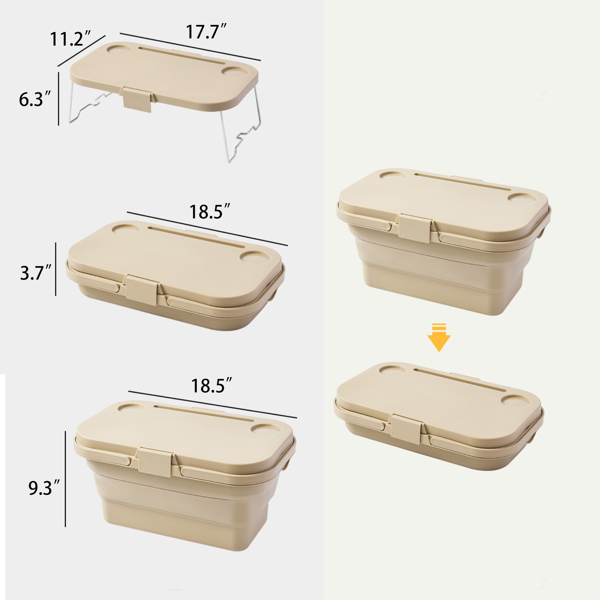 18L Collapsible Outdoor Camping Portable Picnic Basket 2