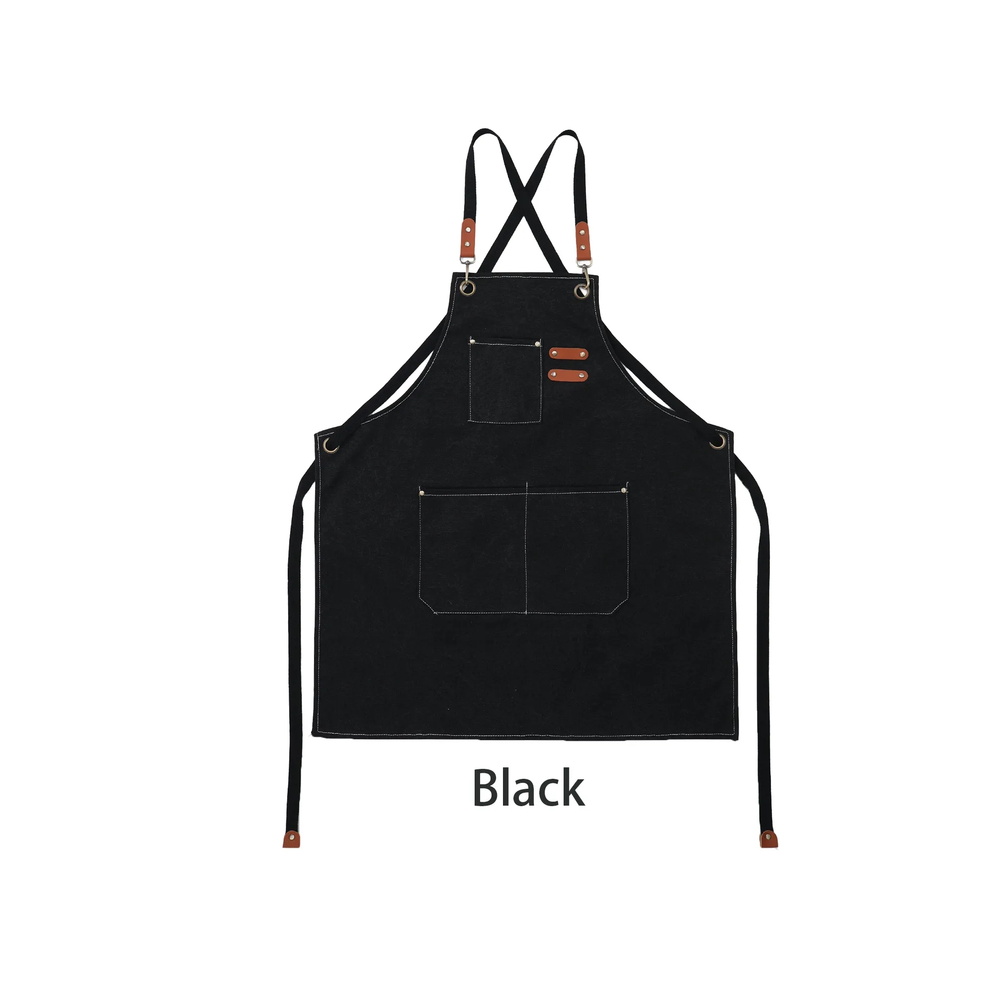 Durable Canvas Apron with Adjustable Straps and Pockets 6