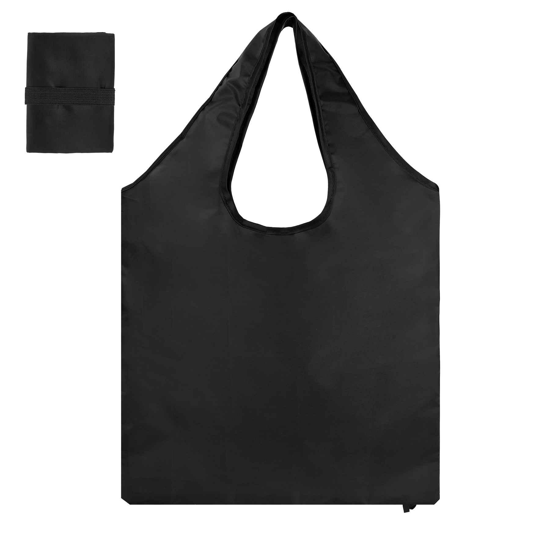 Reusable Folding Polyester Shopping Tote Bag With Elastic Strap 15