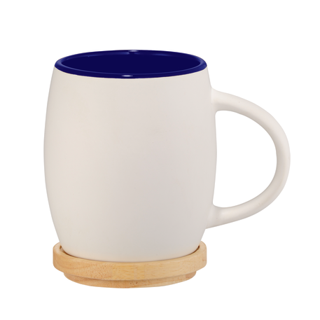Hearth Ceramic Mug FSC®100% Wood Lid/Coaster 15oz 70