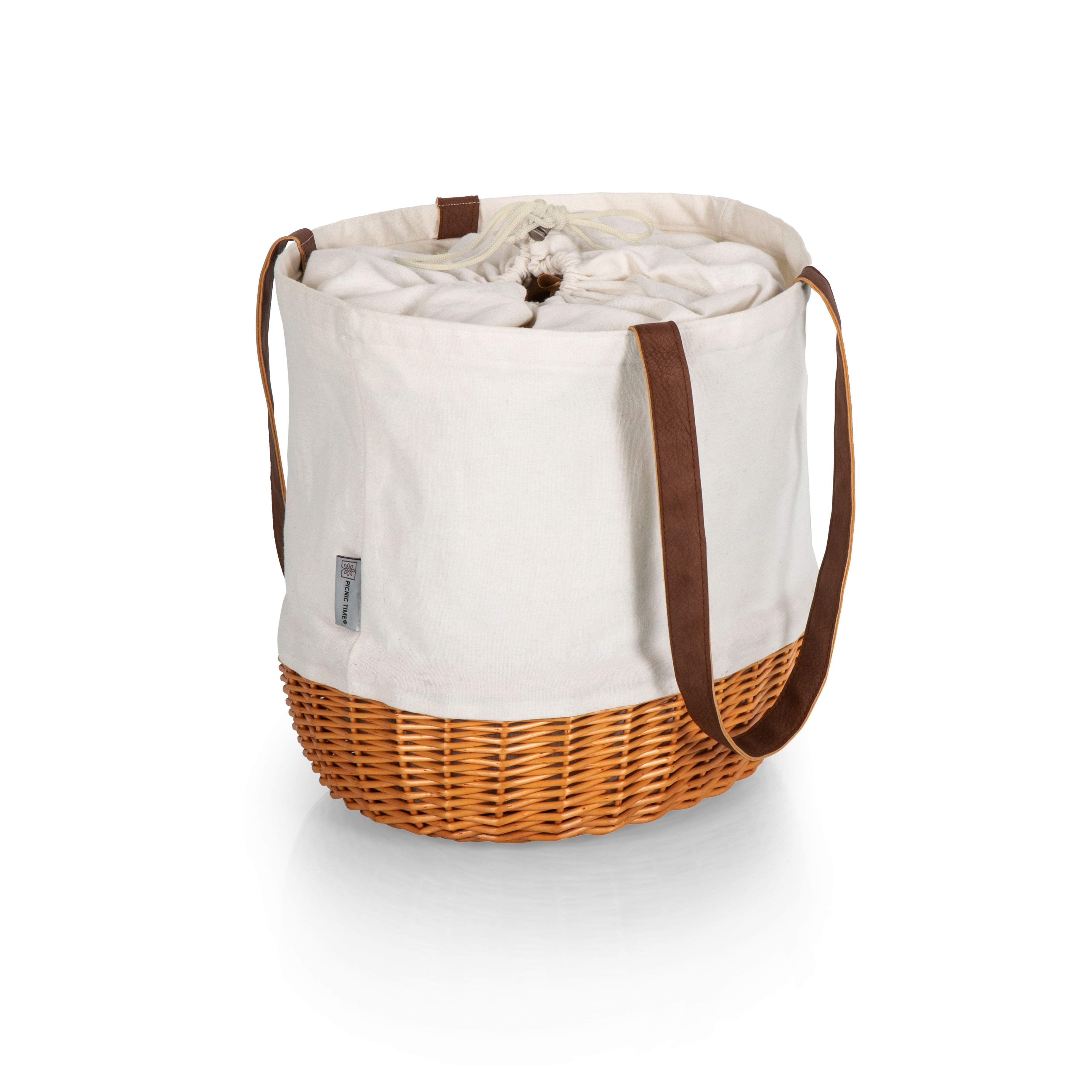 Coronado Canvas and Willow Basket Tote 22