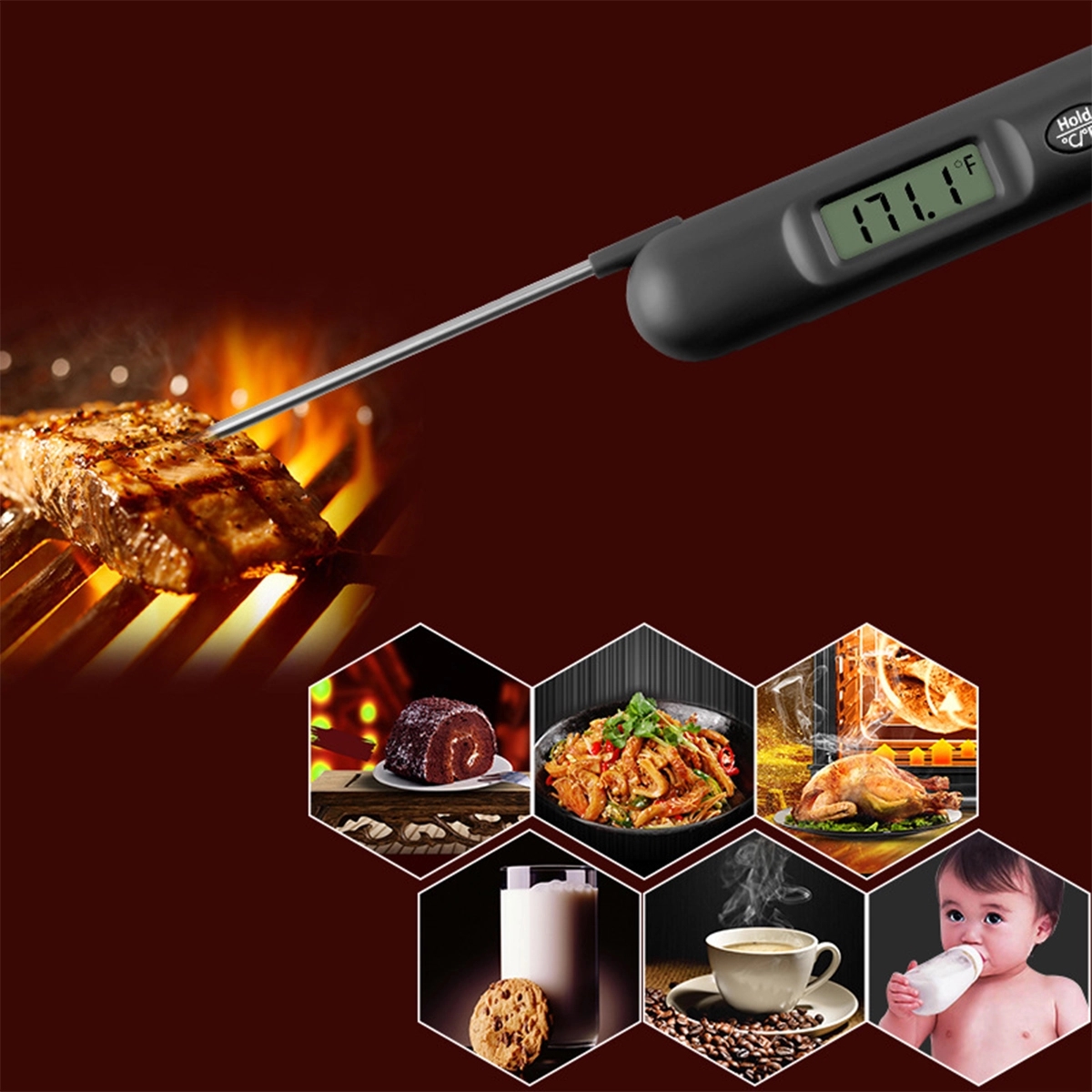 Digital Meat Thermometer for BBQ Grill 3