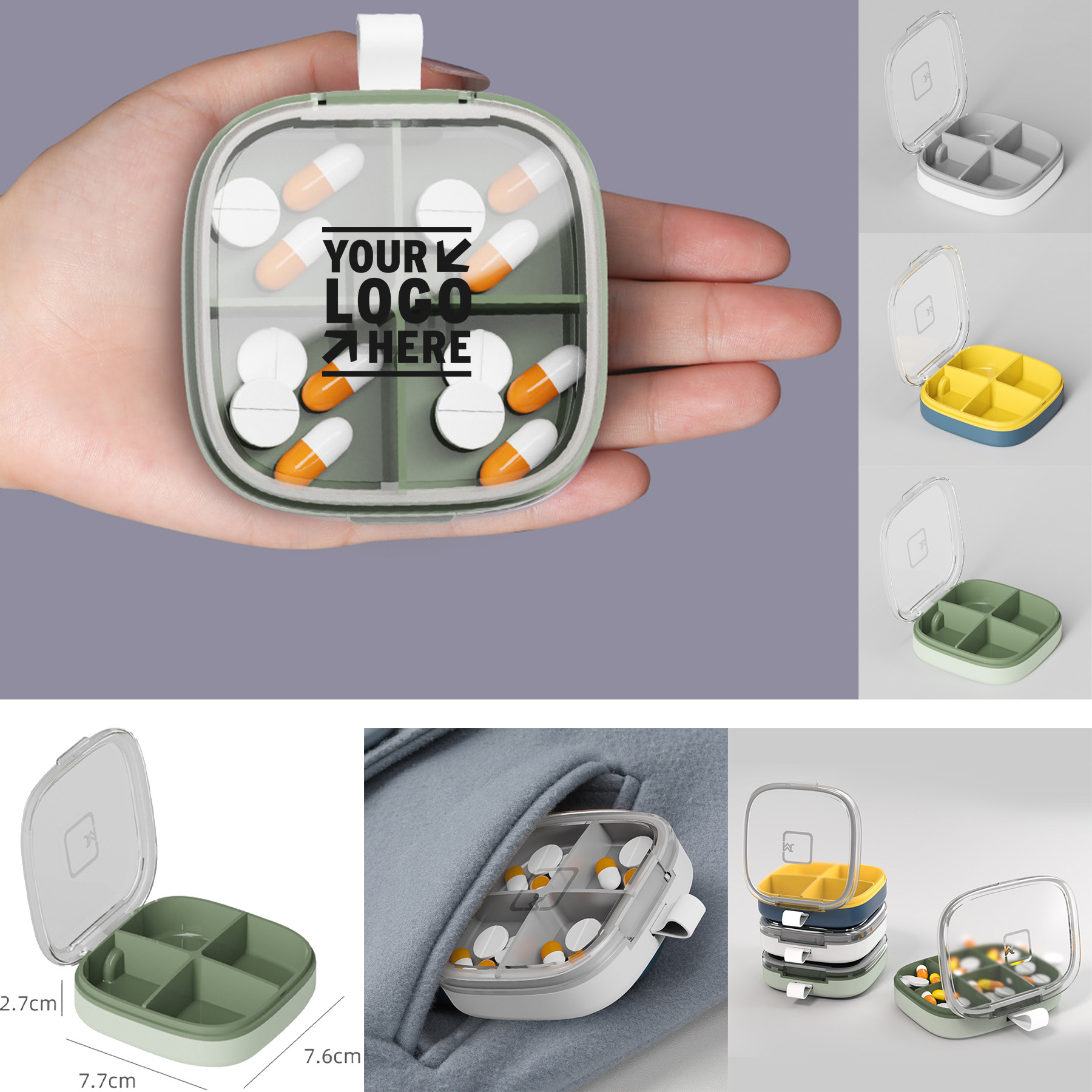 4 Grids Outdoor Pill Box 1