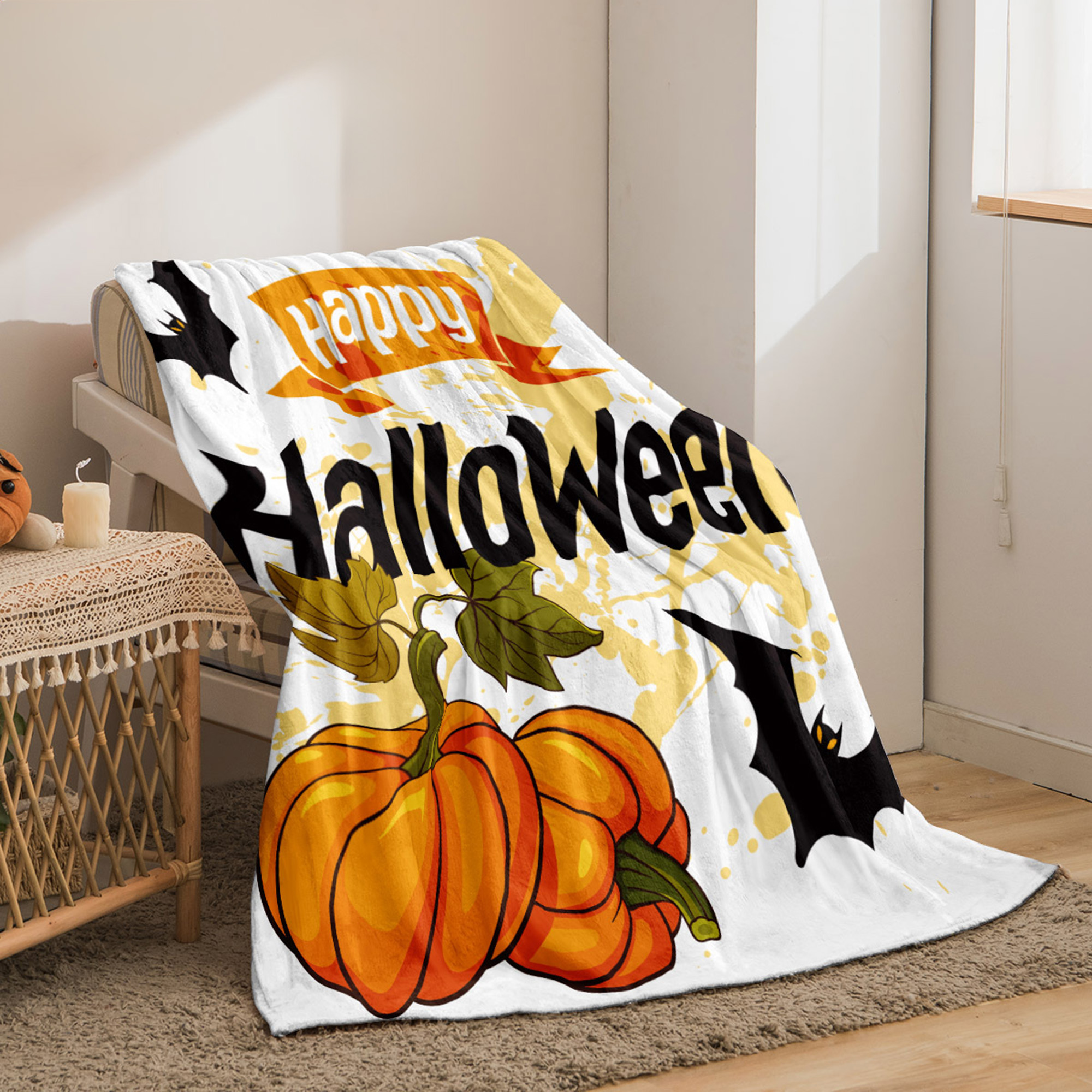 Blanket Woolen Fleece Durable Wide Use Double Thickness 4