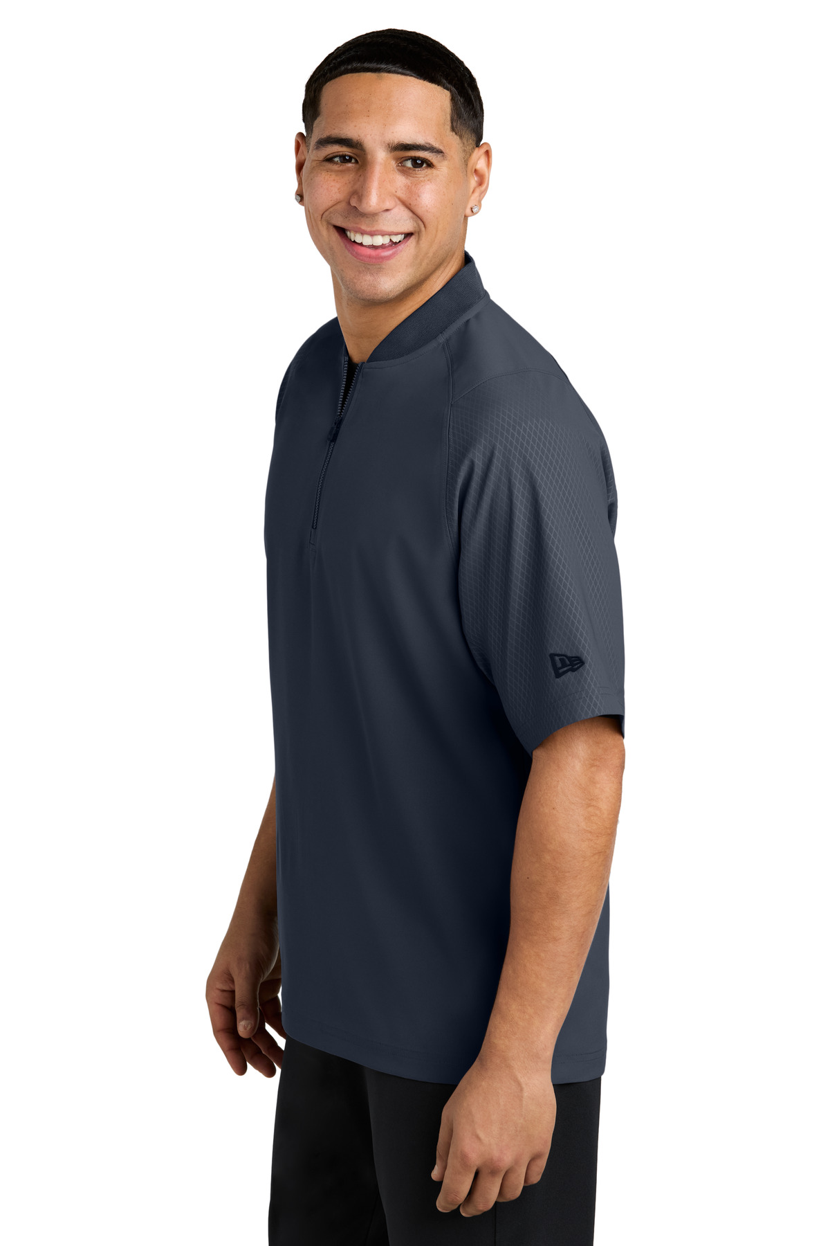 New Era Cage Short Sleeve 1/4-Zip Jacket. NEA600 40