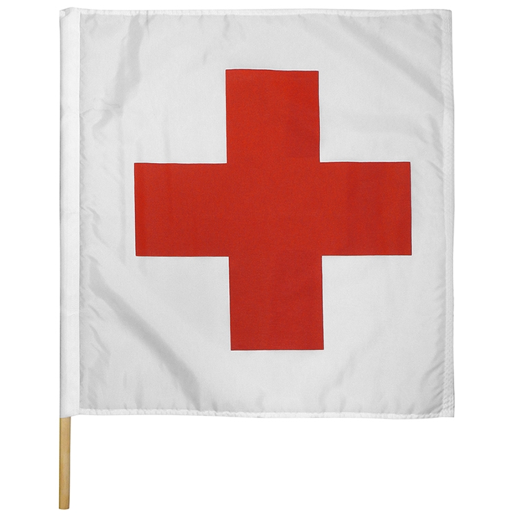 30" x 30" Ambulance On Track Polyester Motorcycle Racing Flag 2