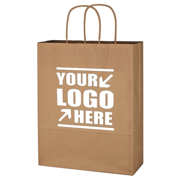 Kraft Paper Brown Shopping Bag-11"x 4"x 13" 2