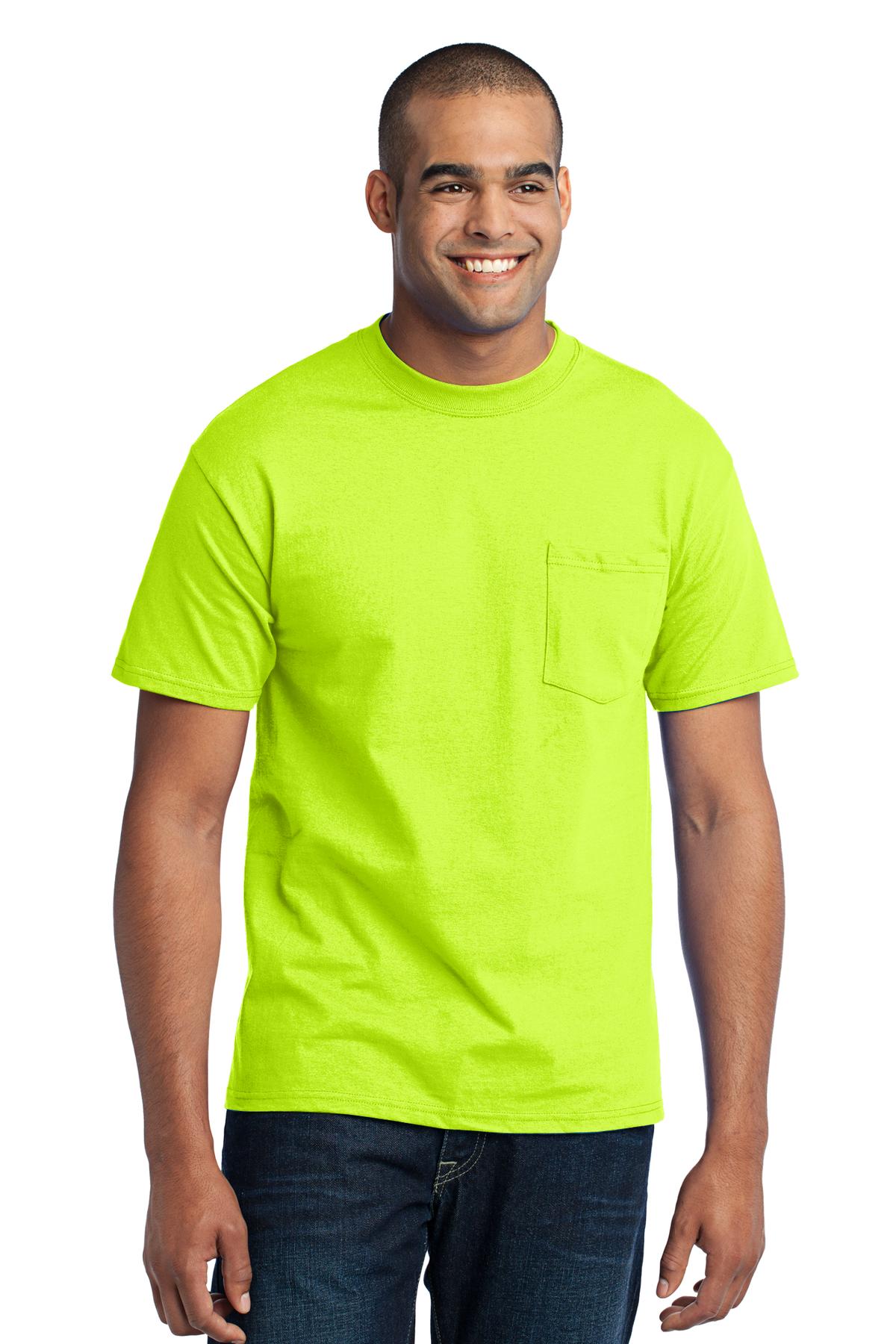 Port & Co Core Blend Pocket Tee. PC55P 90