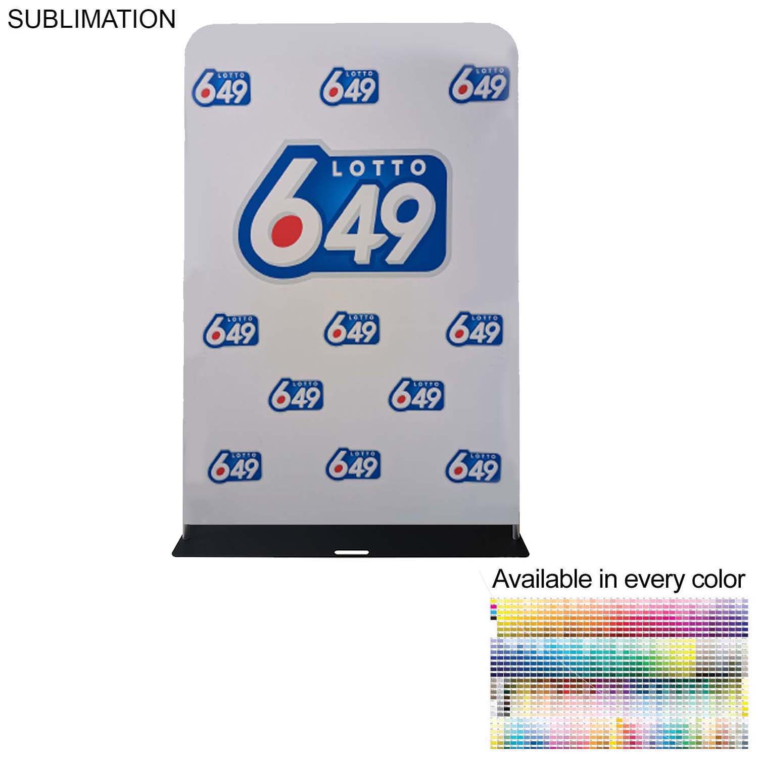 5'W x 90"H EuroFit Tension Fabric Banner with Steel Base, Graphics Double Sided, NO SETUP CHARGE 3