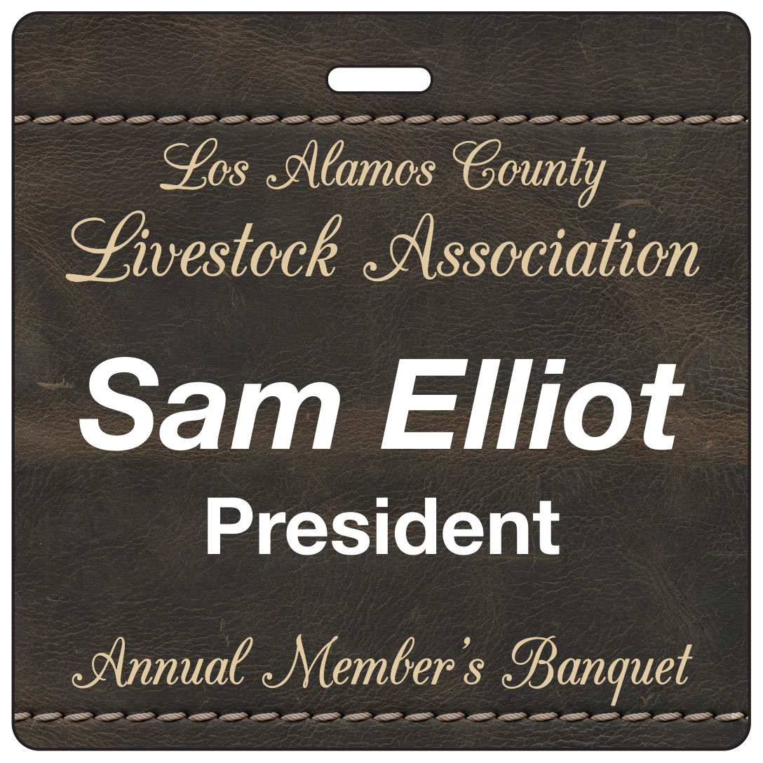 USA Made Laminated Paper Event Badge  20mil Budget-Friendly (3.5"x3.5") Square