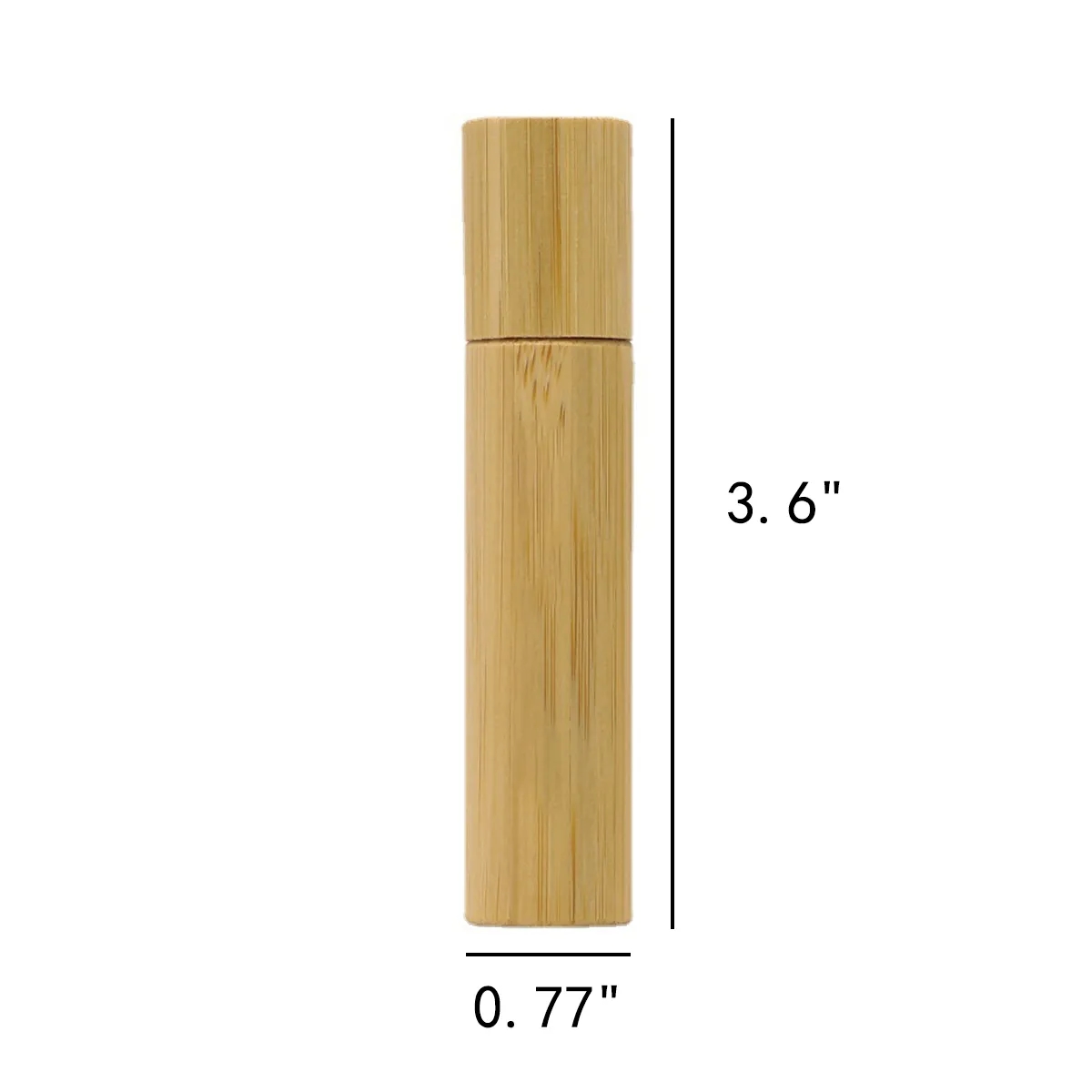 Portable Essential Oils Bamboo Bottle with Roller Ball 2