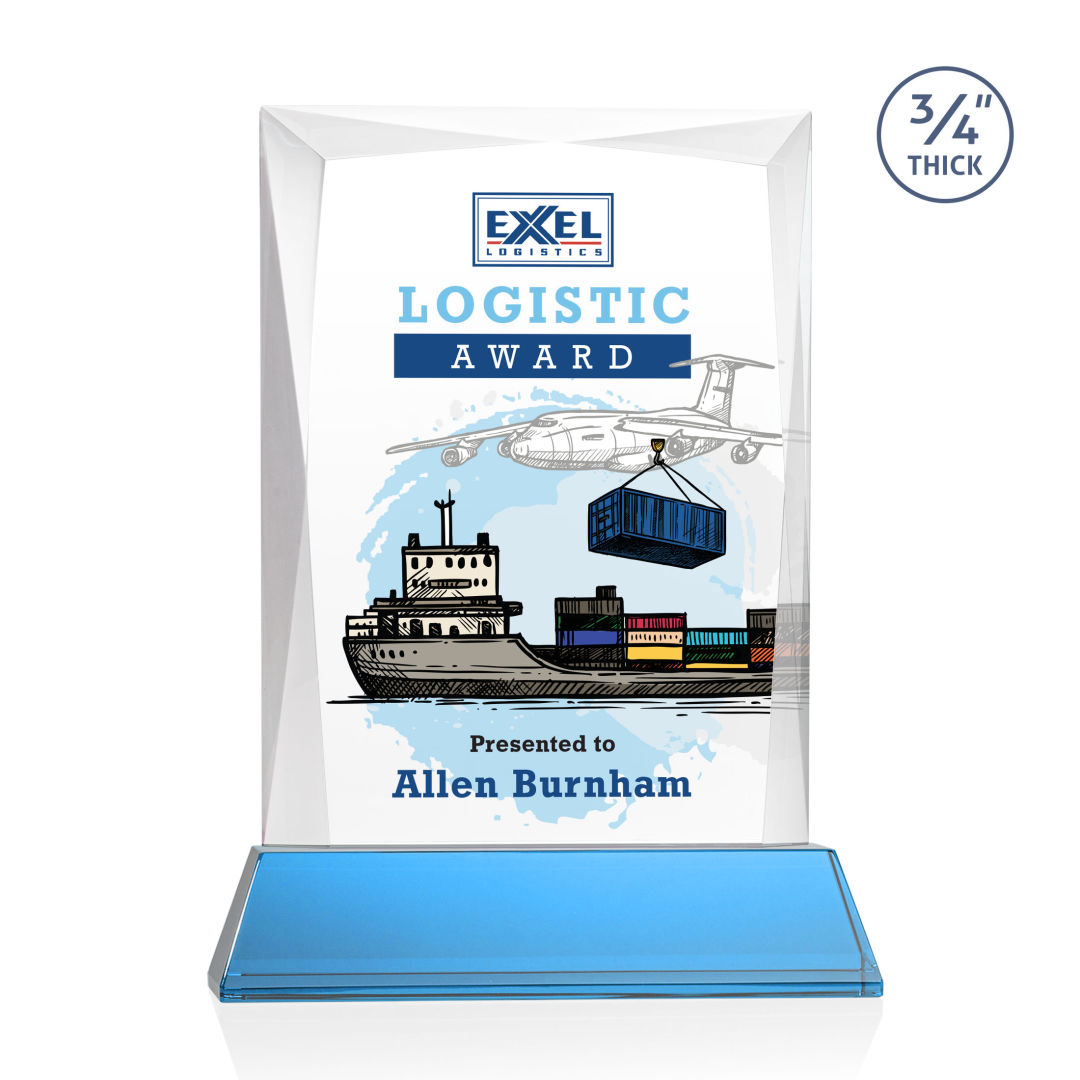 Messina VividPrint™ Award on Newhaven Base - Sky Blue 4