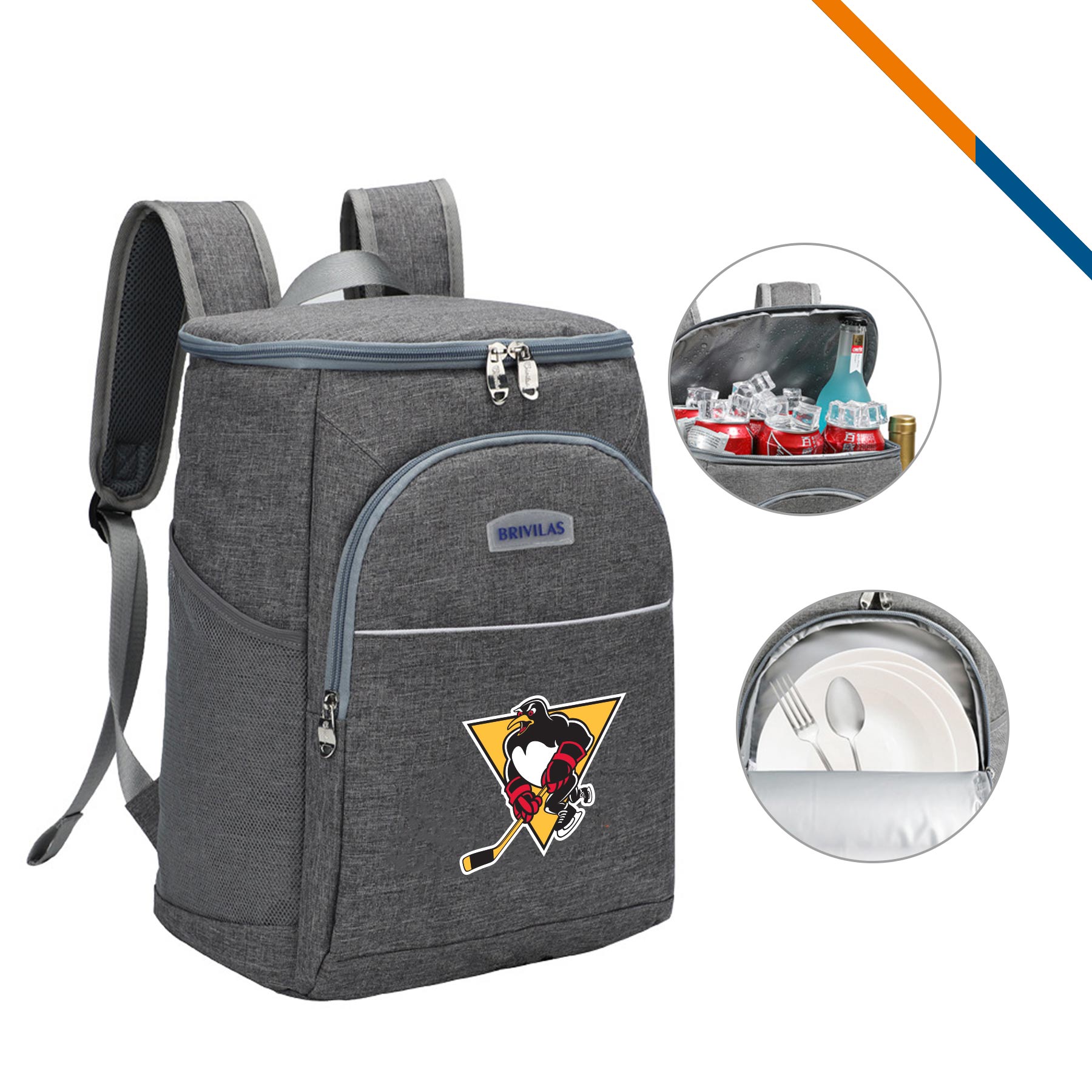 Larory PEVA Insulated Cooler Backpack 6