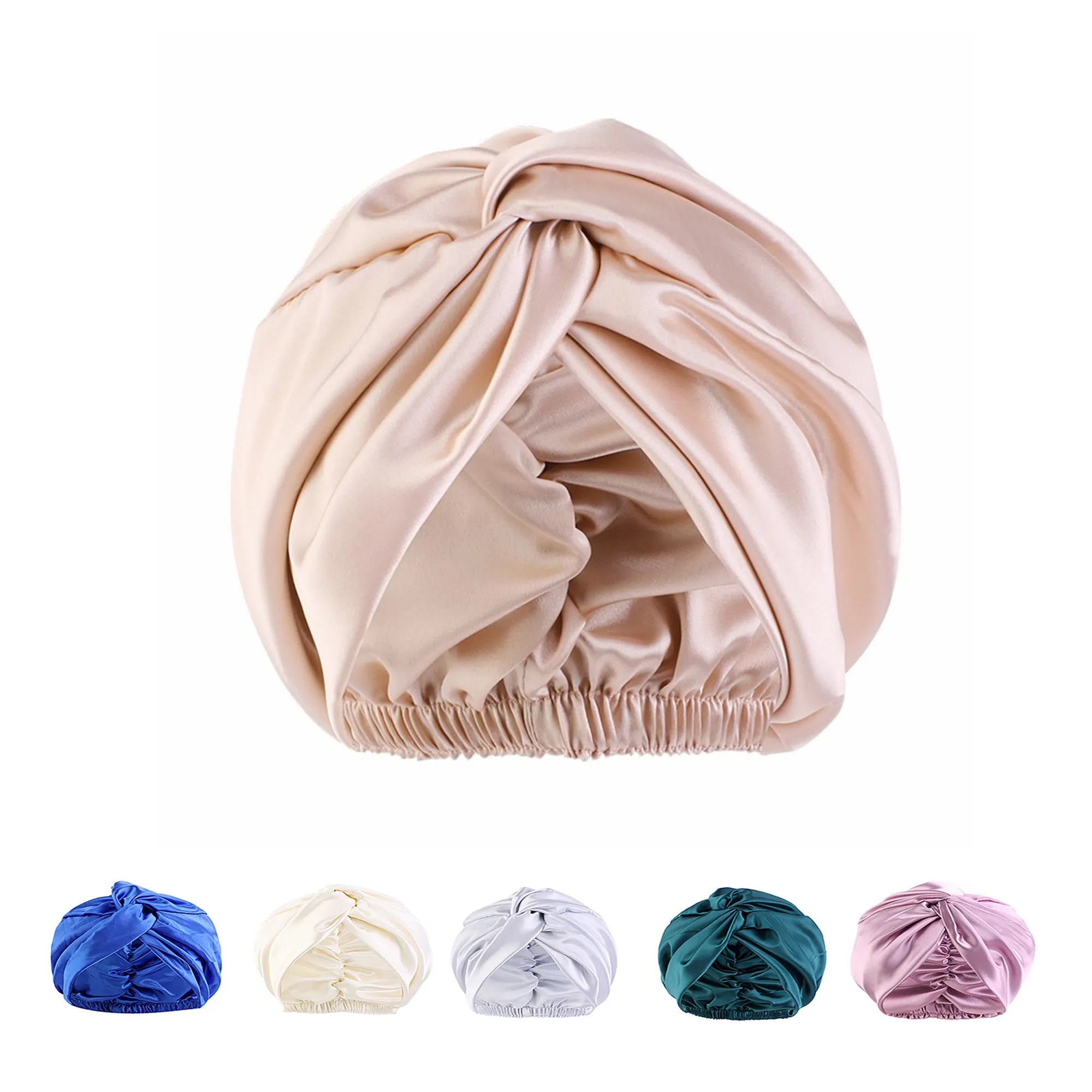 Satin Cap Hair Care Night Hat Sleeping Bonnet 9