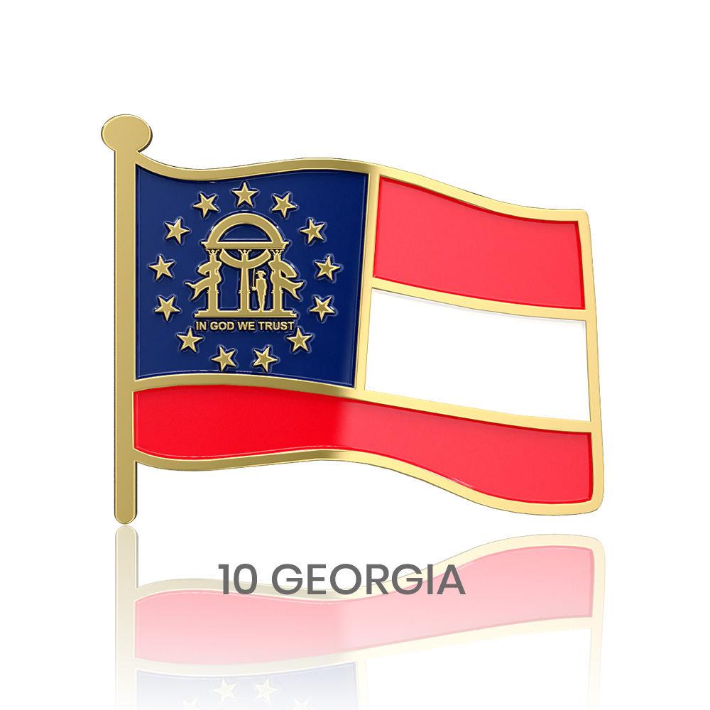 1" Stock Flag Pins 42