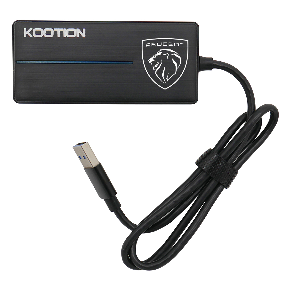 Compact 3-Port USB Hub with Blue Light 3