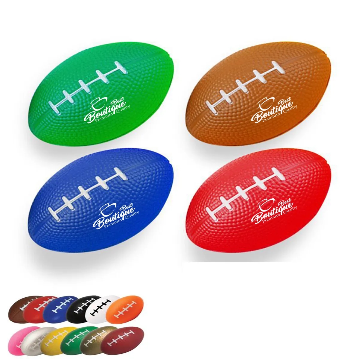 3.5" Mini Rugby Ball Squeezie Stress Reliever 2