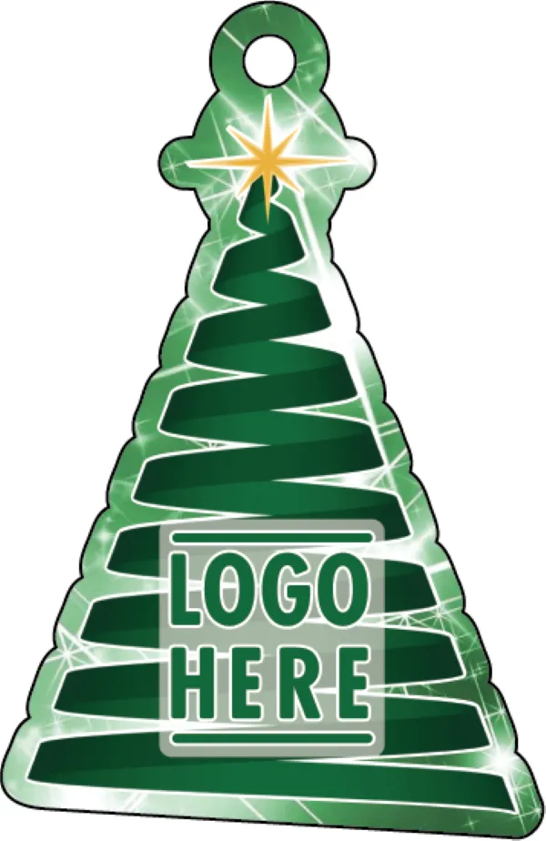 1/4" Recycled Wood Ornaments-Ribbon Tree