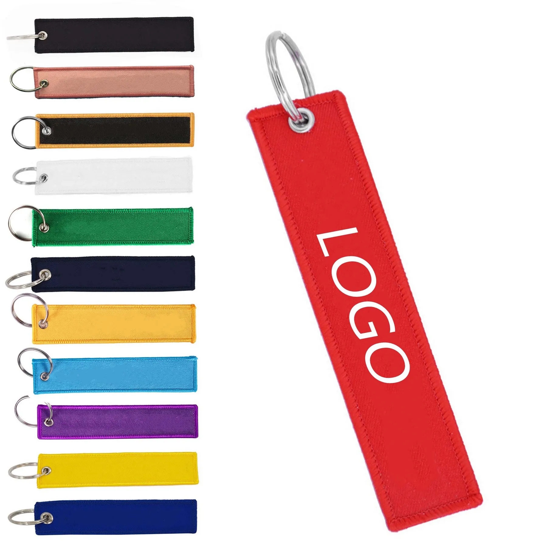 Custom Flight Airplane Embroidery Keychain 7