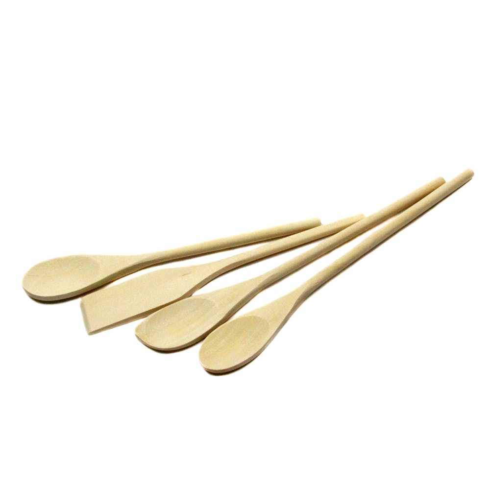 Wooden Kitchen Tool Sets - 4 Pieces 10" - 12" 1