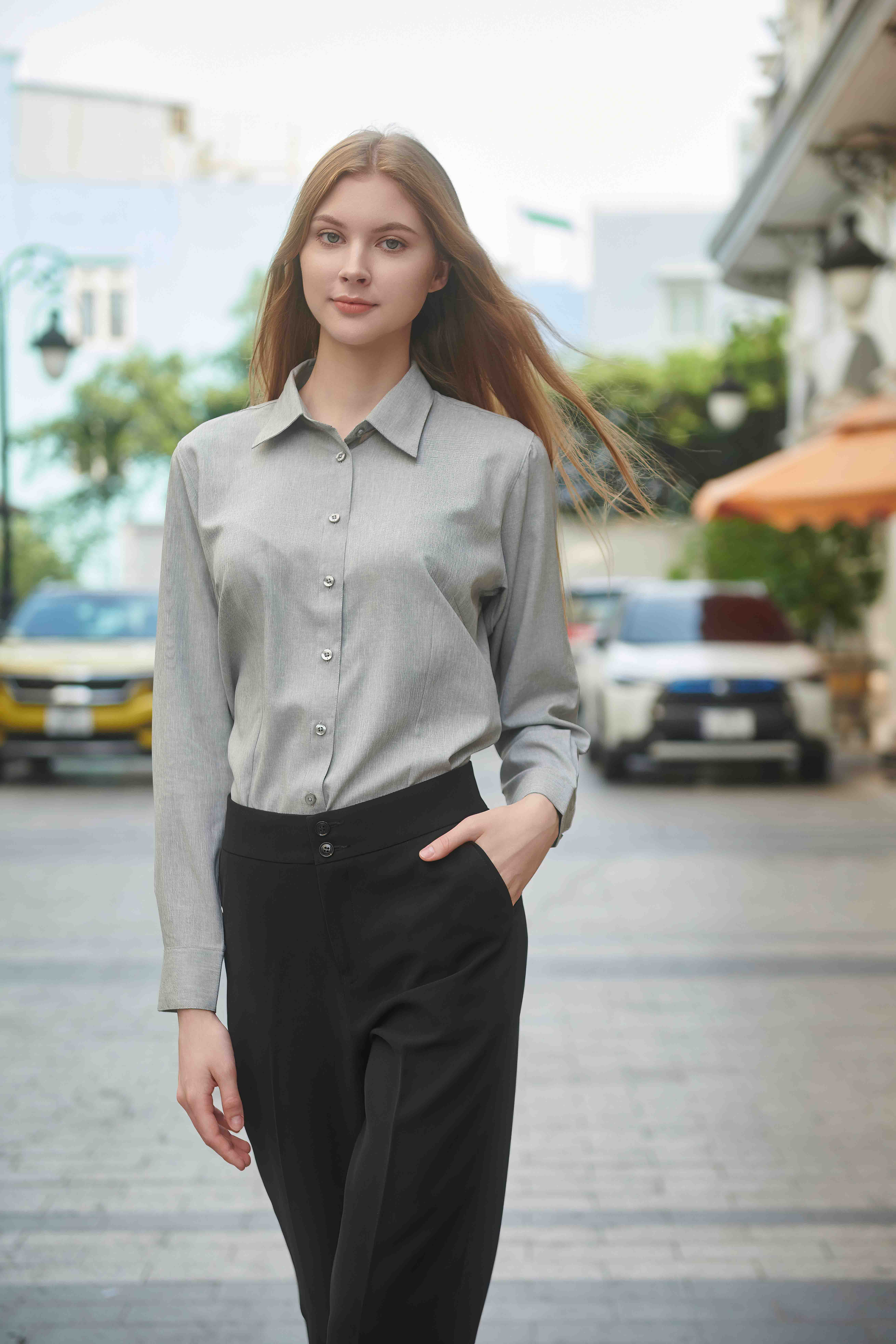 Elemental® Coffee Shirts - Button Down Sustainable Dress Shirts - Women 16