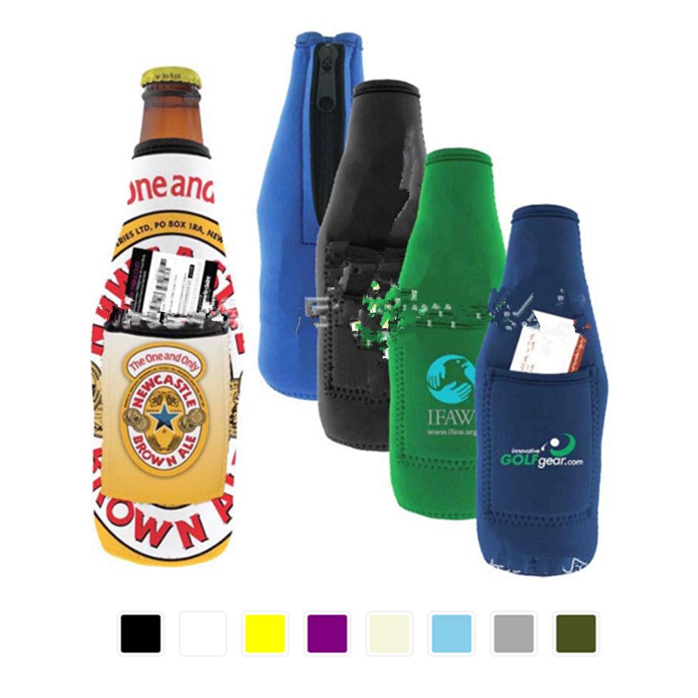 Stubby Beer Bottle Cooler w/Pocket 2